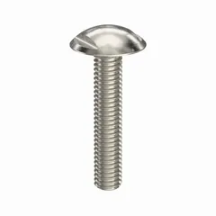 Machine screw with M3x0.50 thread, 16 mm length, truss head, and spanner drive. Made from 316 stainless steel with plain finish, 5 mm width across flats. Used for hygienic panel fastening in food processing, pharmaceutical, and sanitary equipment where corrosion resistance and clean installation are required.