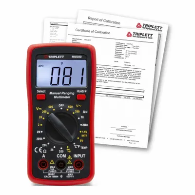 TRIPLETT Digital Multimeter: TRMS, CAT III 600V, 600 V Max AC Volt Measurement - Standard Feature Multimeters