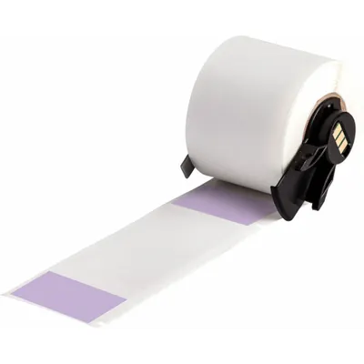 BRADY Wraparound Label: 4 in x 1 1/2 in, 1 1/2 in, Vinyl, Purple (Matte) - Brady Precut Label Rolls
