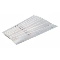 Premium Grade Reflective Tape: White, 2 in Wd, 12 in Lg, Acrylic, 100 PK (MPN 983-10)