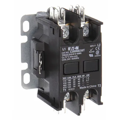 EATON C25BNB225T Non-Reversing Definite Purpose Contactor - Non-Reversing Definite Purpose Contactors