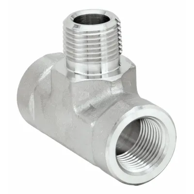 PARKER Metal Pipe Tee: Tee (Run x Run x Branch), 316 Stainless Steel, 3/8 in x 3/8 in x 3/8 in - Extreme Pressure Instrumentation Pipe Fittings
