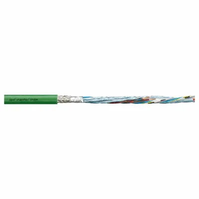 CHAINFLEX Measuring System Cable: (4) Pr 26 AWG (0.14)/(4) 20 AWG (0.50), Green - Servo Motor Feedback Cables