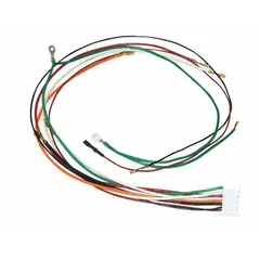 This wire harness is a replacement part for HVACR heaters and heat exchangers. It operates at 120V AC and provides electrical connections for power and control in heating systems.