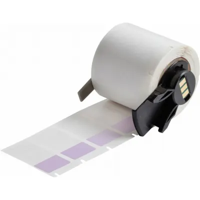 BRADY Wraparound Label: 1 1/2 in x 3/4 in, 3/4 in, Vinyl, Purple (Matte) - Brady Precut Label Rolls