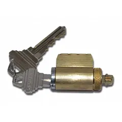 The CODELOCKS SC-6P is a screw cap cylinder accessory for keyless access locksets. It provides a mechanical override function for commercial or industrial door hardware. This cylinder is designed for standard door preparations and enables key operation when needed.