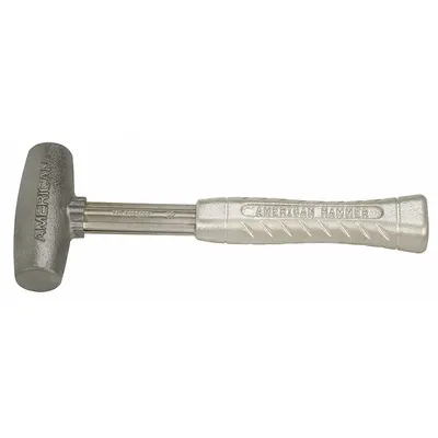 AMERICAN Zinc Mallet: Aluminum Handle, Ribbed Grip, 3 lb Head Wt, 1 1/2 in Dia - Zinc Mallets