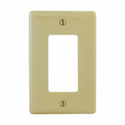 HUBBELL NPJJ26I Nylon Jumbo Wall Plate, 1-Gang, Ivory - General Purpose Wall Plates