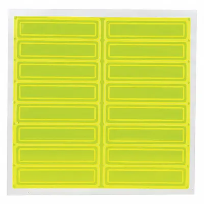ACCUFORM Reflective Hard Hat Label, 4 in Wd, Yellow, Vinyl, LHR104GNYL - Safety