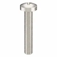 Machine Screw: M8x1.25 Thread Size, 45 mm Lg, 18-8, Stainless Steel, Plain, Pan, Phillips, 10 PK (MPN ZSCRW-314)