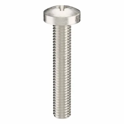 USA INDUSTRIALS Machine Screw: M8x1.25 Thread Size, 45 mm Lg, 18-8, Stainless Steel, Plain - Pan Head Machine Screws