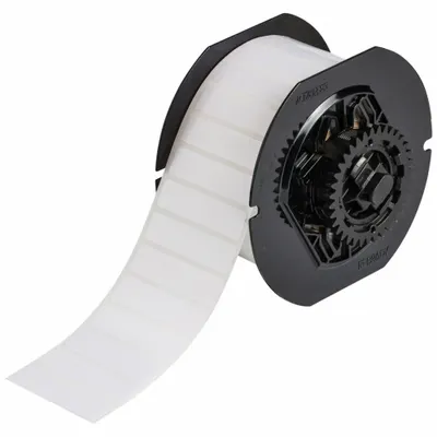 BRADY Pre-Cut Label Stock Roll: 1/2 in x 2 in, Acrylic, Permanent Adhesive, 2,500 Labels - Brady Thermal Transfer Precut Label Rolls