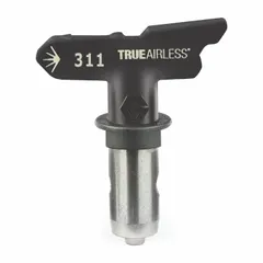 This GRACO airless spray gun tip has a 0.011 in tip size and is black. It includes a replacement single seal. Designed for use with the ProX19 Stand and compatible with model 17G177, it is suited for precise spray application of coatings in finishing operations.