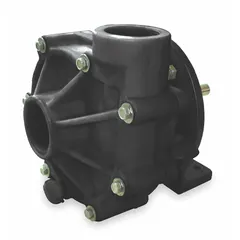 This pedestal pump features a Noryl housing and closed Noryl impeller with a stainless steel shaft. It is sized for 1-1/2 hp and delivers up to 91 ft of head. The pump has NPT intake and discharge connections, with discharge rotation adjustable in 360° at 90° increments. Suitable for transferring water and non-corrosive liquids in industrial, commercial, and agricultural applications.