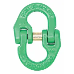 This painted lifting connecting link has a 1/2 in trade size and is compatible with 1/2 in chain. It is used to join chain ends in overhead lifting and rigging applications.