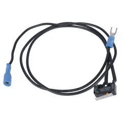 This micro switch is a replacement accessory for stackers. It functions as a limit or position sensor to detect mechanical motion or end-of-travel in material handling equipment.