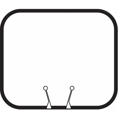 OEM Blank Plastic Traffic Cone Sign, 10 1/2 in Ht x 12 3/4 in Lg, White - Signs for Traffic Cones