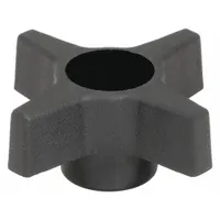 INNOVATIVE COMPONENTS Hand Knob: 4 Point, Plastic, 1/4" Thread, 1.75 in Dia (MPN GNH1-HEX4P4----)