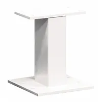 Pedestal: Aluminum, Powder Coated, White, Bolt Mounted, 16 1/2 in H x 12 in W x 12 in D (MPN 3385WHT)