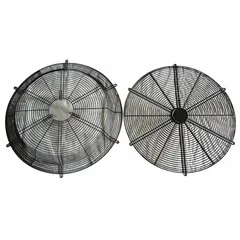 Fan guard set designed to protect personnel from rotating fan blades in HVACR and industrial ventilation systems. Commonly installed on commercial exhaust fans, condenser units, and air-handling equipment to meet safety requirements while allowing airflow.