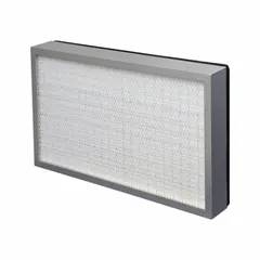 ULPA mechanical filter for fume hoods, designed to capture sub-micron particles as a substitute for HEPA filtration. Overall dimensions: 4 in height, 13 in width, 30 in depth. Suitable for laboratory and cleanroom ventilation enclosures requiring ultra-low particulate air quality.