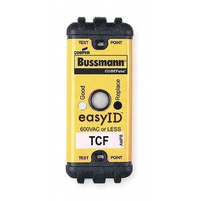 BUSSMANN Fuse: Class CF, TCF Series, Time-Delay, 30 A, 600 V AC, 300 V DC - Time-Delay Cube Fuses