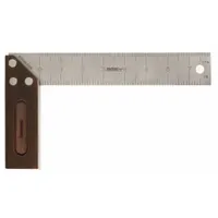 JOHNSON LEVEL Try Square: 4 3/16 in Base Lg, 4 3/16 in x 1 1/2 in, 8 in x 9 1/2 in, Clear, Polished (MPN 1940-0800)