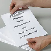 HOL-DEX Label Insert Sheets: 6 in x 1 1/4 in, White, 50 Sheets, 0.012 mm Paper Thick, Paper, 50 PK (MPN LI-120-8)