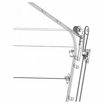 AMERICAN GARAGE DOOR SUPPLY CH301HD-114 Manual Chain Hoist Garage Door Opener - Manual Chain Hoist Garage Door Openers