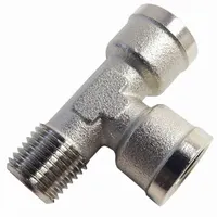LEGRIS Metal Pipe Tee: Tee, 3/4 in x 3/4 in x 3/4 in, Nickel-Plated Brass, 870 psi, 2 55/64 in Lg (MPN 0917 00 27)