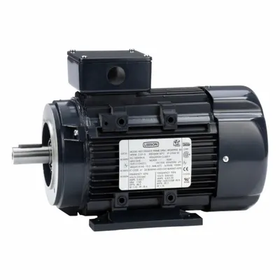 LEESON Metric Motor: 2 hp, C-Face/Rigid Base Mount, 90L Frame Size - C-Face with Rigid Base 3-Phase IEC Metric General Purpose AC Motors