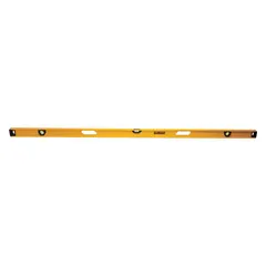 This 78-inch magnetic I-beam level features an aluminum frame with acrylic block vials for top and side read. Rare earth magnets enable hands-free attachment to ferrous surfaces. Suitable for leveling and plumbing tasks in construction and framing applications.