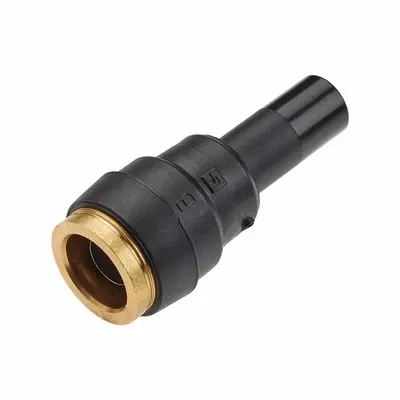 PARKER Push-Fit Adapter Fitting: 5/8 in OD x 1/2 in OD Fitting Size - Brass & Composite Air Brake Fittings