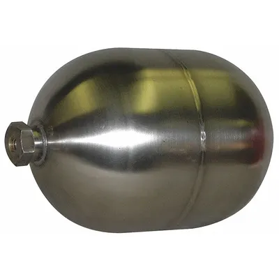 NAUGATUCK Float Ball: Float Ball, 1/4"-20 Machine Thread, 1/4"-20 Thread Size - Stainless Steel Threaded Floats
