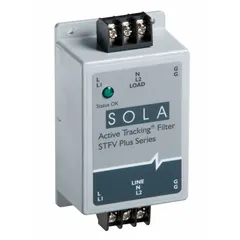 Single-phase internal surface-mount surge protective device rated 240V AC with a maximum continuous operating voltage of 275V AC. Provides L-L mode protection and includes filtering. Housed in an epoxy encapsulated plastic enclosure. Suitable for use in control panels and equipment requiring line-to-line surge suppression.