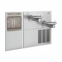 ELKAY Bi-Level Drinking Fountain with Bottle Filler: In-Wall, 8 gph @ 50°F, Stainless Steel, Gray (MPN LZWS-SFGRN28K)