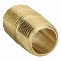 Pipe Nipple: Brass, 1/2 in Nominal Pipe Size, 1 1/2 in Overall Lg, 1,000 psi (MPN 215PNL-8-15)