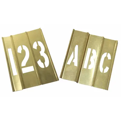 OEM Brass Interlocking Stencil Set with Ampersand, Dash, Period - Brass Interlocking Stencil Sets