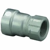 VIEGA MEGAPRESS Crimp Adapter Fitting: 2 in Pipe x 3/4 in Pipe Size, Press-fit x FNPT, Carbon Steel (MPN 84800)