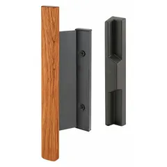 Recessed handle for sliding doors, measuring 11 inches in height and 2 inches in width. Provides a flush-mount locking solution for space-constrained applications such as cabinets, enclosures, and access panels.