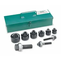 GREENLEE Knockout Punch Driver Set: 14 ga Max Sheet Metal Capacity-Steel, Falls Free, Round (MPN 39860G)
