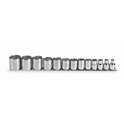 PROTO J52126 13-Piece SAE Socket Set, 3/8 in Drive, 6-Point, 1/4 in to 1 in - SAE & Metric Socket Sets