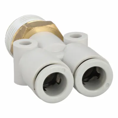 SMC KQ2U08-03AS Push-Fit Wye Fitting - Polybutylene & Brass Tube Fittings