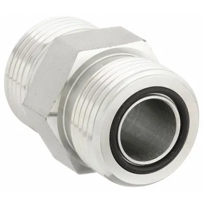 AEROQUIP Hydraulic Hose Adapter: 5/8 in x 5/8 in Fitting Size, Male x Male, ORS x ORS - ORS-to-ORS Steel Hydraulic Hose Adapters