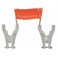 APPROVED VENDOR Coiled Grounding Wire: (2) Hand Clamps, 10 ft, PVC, Orange (MPN RAC-10-2)