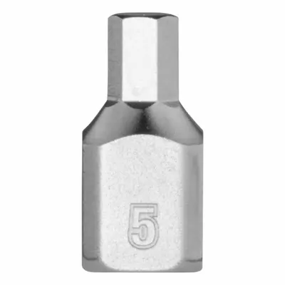 MILWAUKEE Bit Socket: 1/4 in Drive Size, Hex Tip, 5 mm Tip Size, 51/64 in Overall Lg - Hex Bit Sockets