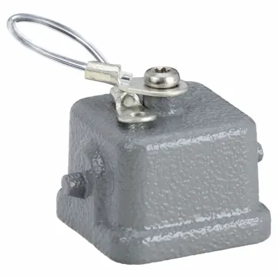 HARTING Rectangular Connector Cover: Size 3 A, Single Lever, Gray, Steel, IP44/IP65/IP67 - Rectangular Connector Covers