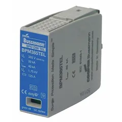 Replacement module for the 19D537 base unit. Rated for 150V AC or 200V DC systems with a 15 kA nominal discharge current. Suitable for protecting equipment in industrial control panels and power distribution systems.
