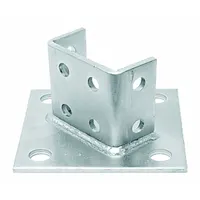 Strut Channel Fitting: 1 5/8 in x 3 1/4 in For Strut Channel Size, Electroplated, 8 Holes, Steel (MPN V6945EG)