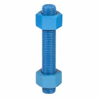 USA FASTENER Fully Threaded Stud: 7/8"-9 Thread Size, Steel, Grade B7, PTFE Coated, 20 PK (MPN B7-.875-5.5-20)
